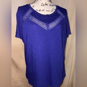 🌺 3 For $20 ~ Liz Claiborne Dark Purple T-Shirt Women’s Size Extra Large XL